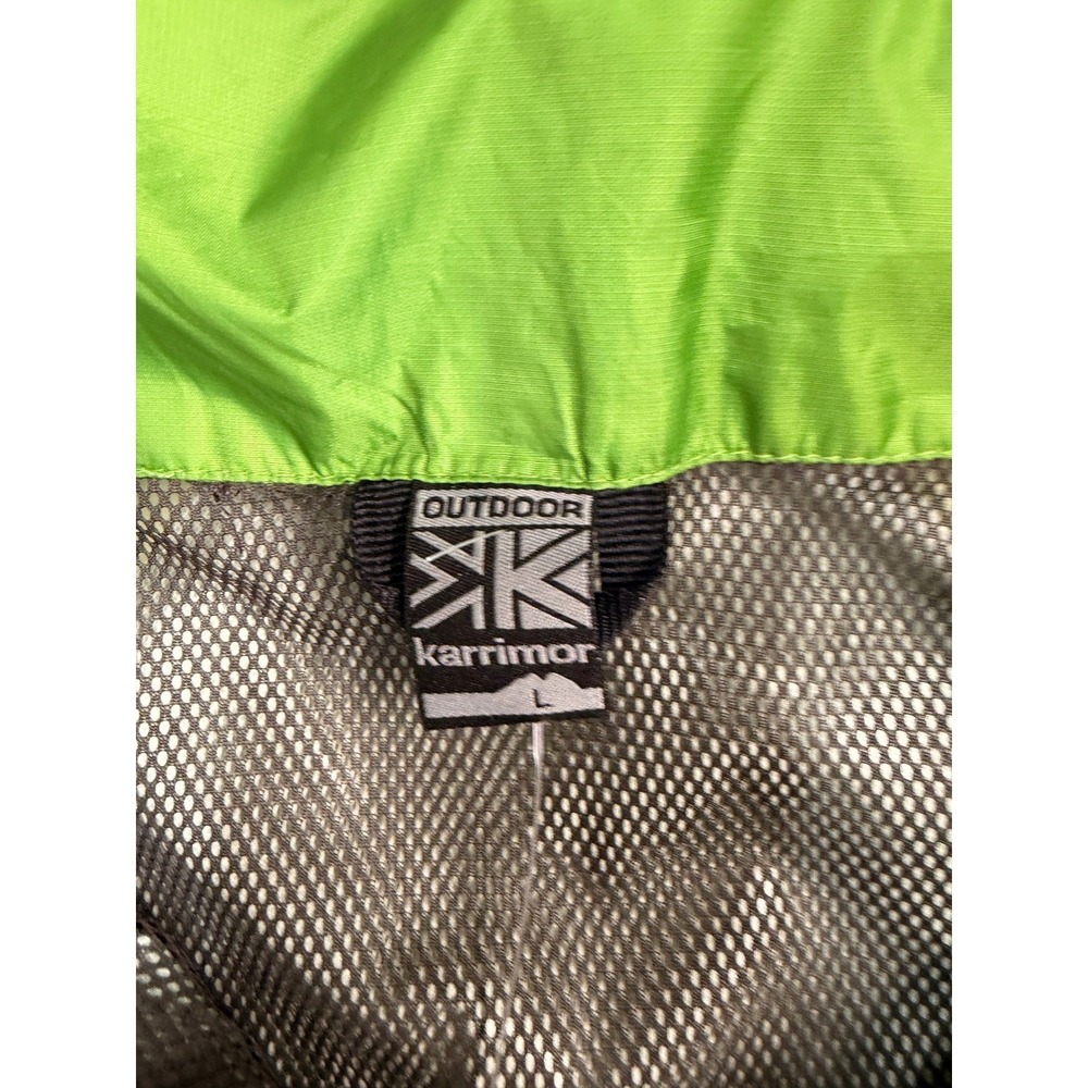 Karrimor Weathertite Outdoor Jacket Mens Lime Green Waterproof Shell 442058, L - Picture 6 of 14